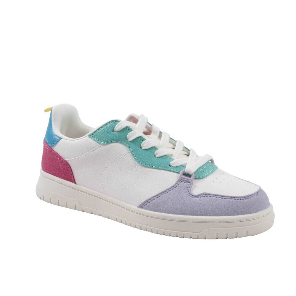 No Boundaries Women's Lace Up Court Sneakers, Size 6, Medium Width, Lace Up